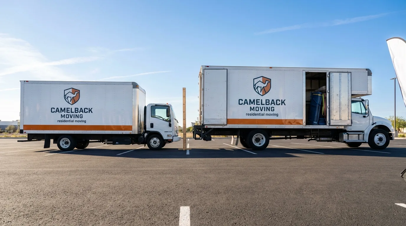Moving truck size capacity guide in White Mountain Lake